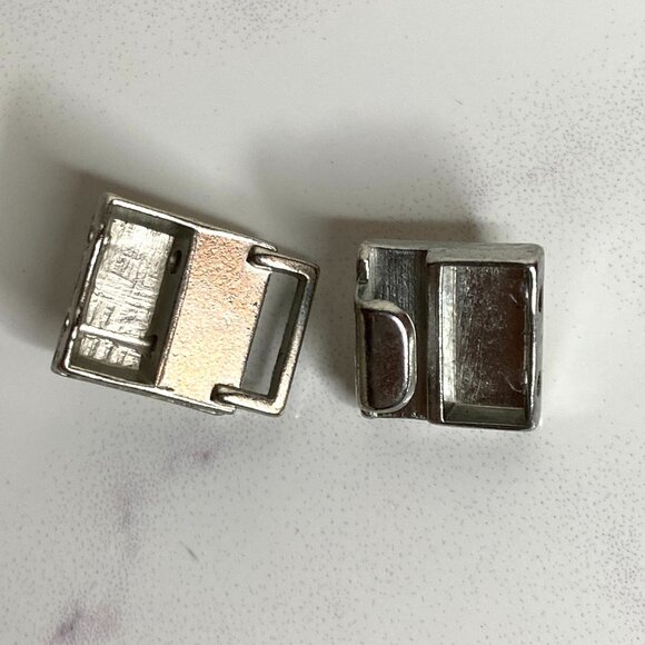 Vintage 2000s Betsey Johnson Silver Pyramid Stud Belt - As Is / Craft Project - Picture 6 of 10